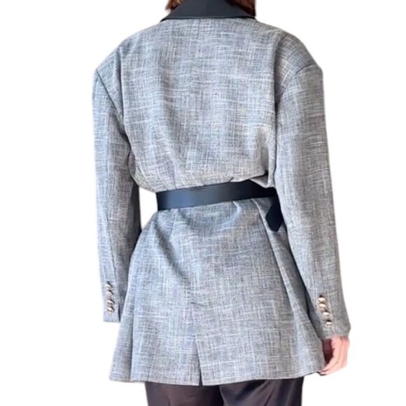 Lovers and Friends Oversized Gray Blazer Size S - Picture 4 of 10